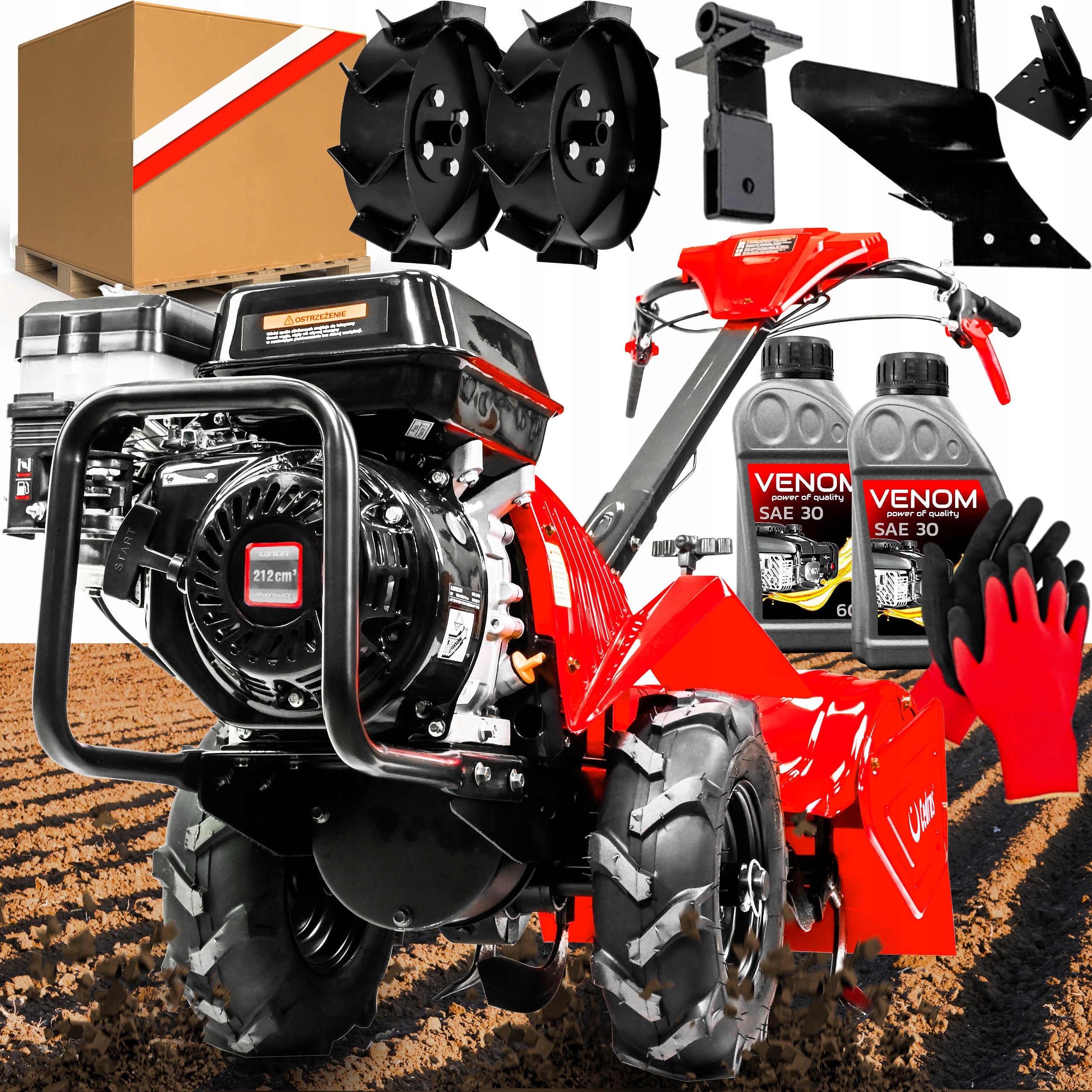 POĽSKÝ BENZÍN HRUBÝ NÁSTROJ VÝKON 9 HP ZADNÝ GENERÁTOR VEĽKÉ KOLESÁ DZIK PREMIUM